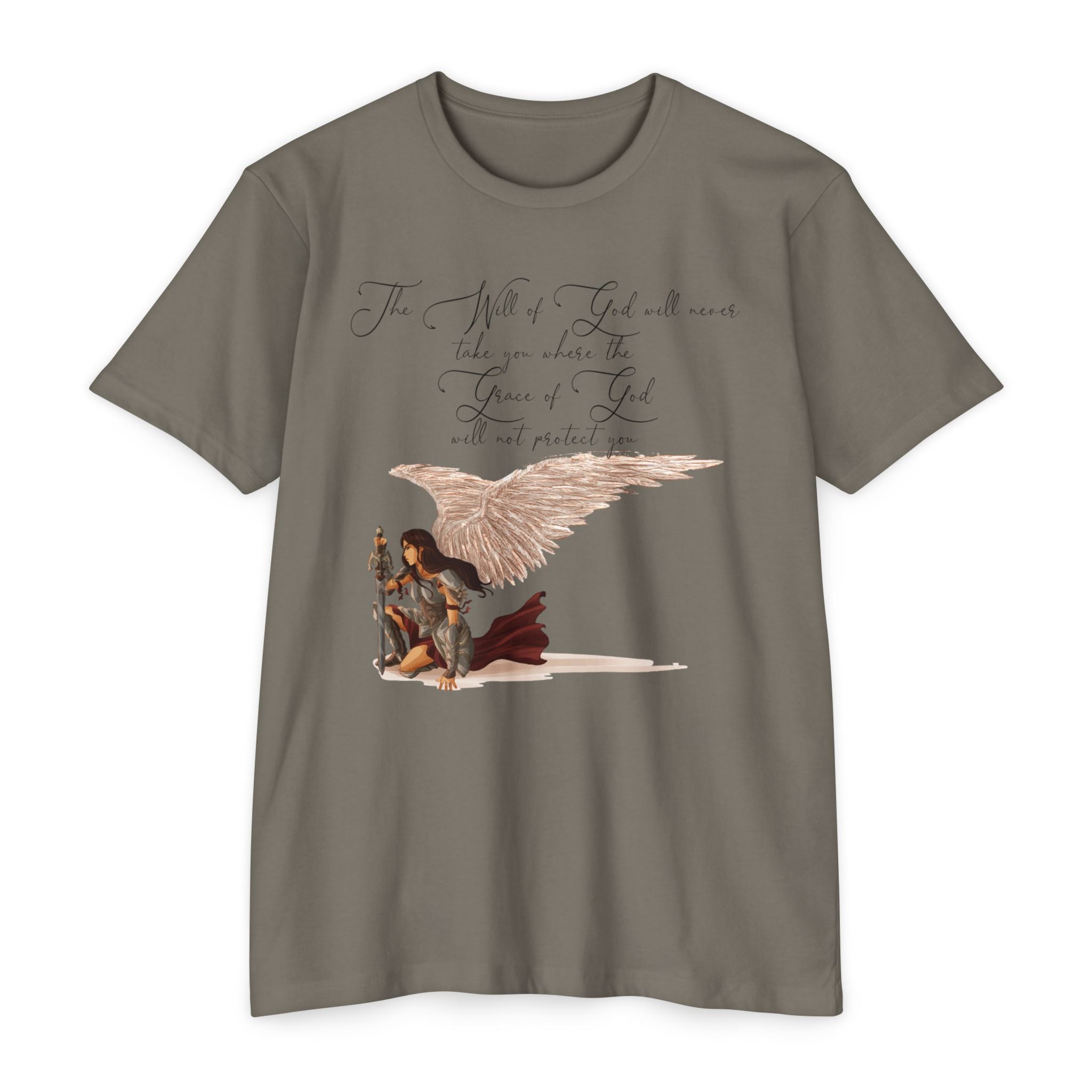 Will of God - Inspirational Angel T-Shirt, Artistic Graphic Tee, Faith-Based Apparel, Gift for Spiritual Seekers, Motivational Clothing