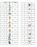 Pokemon - Generation 1 Binder Placeholders
