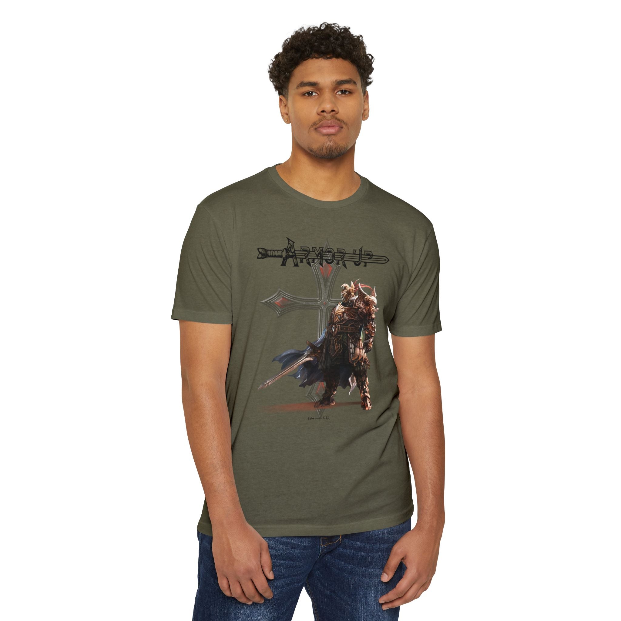 Armor Up, Christian Warrior Graphic T-Shirt, Religious Apparel, Unisex Tee, Unique T-Shirt for Everyday Wear