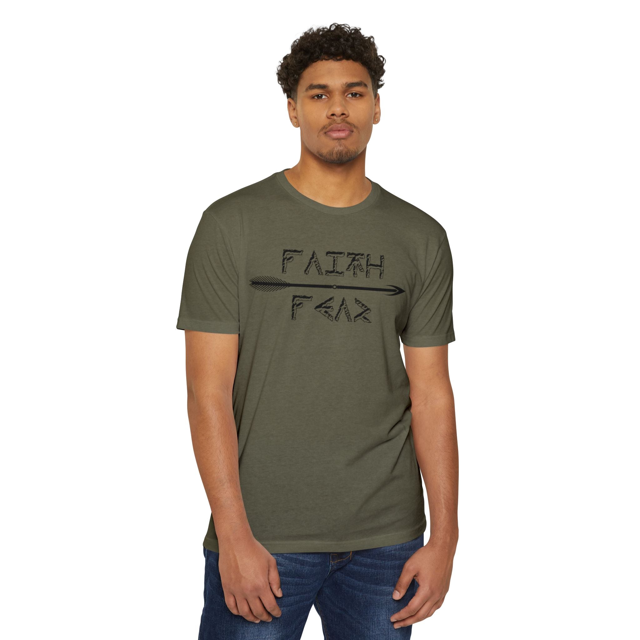 Faith Over Fear Unisex Jersey Tee - Inspirational Shirt for Everyday Wear, Motivational Gift, Casual Style, Unisex T-Shirt, Graphic Tee
