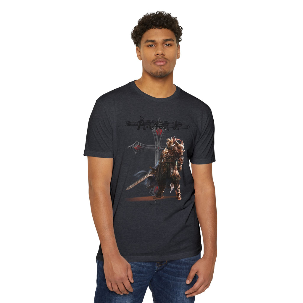 Armor Up, Christian Warrior Graphic T-Shirt, Religious Apparel, Unisex Tee, Unique T-Shirt for Everyday Wear